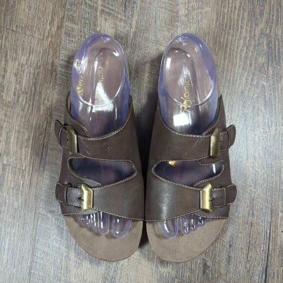 Natural Soul by Naturalizer Sandals Womens Size 8.5 M Brown Causal Comfort - Picture 5 of 15